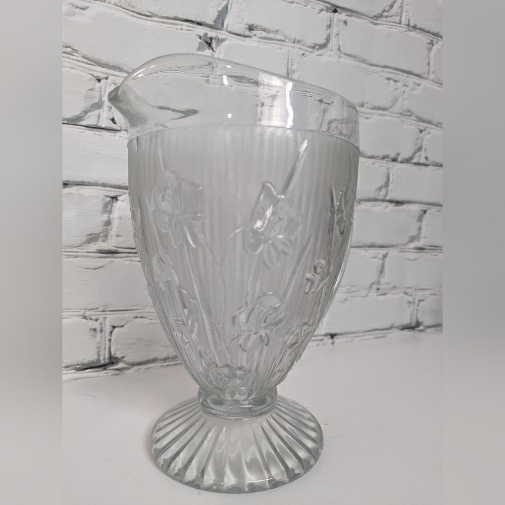 Jeanette Glass Iris Pitcher in clear - Picture 4 of 7